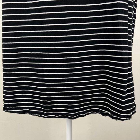 J Jill Shirt Women Extra Large Black White Stripe Everyday Cotton Tee S/S Casual - Picture 11 of 11